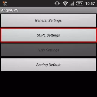 AngryGPS『Settings→SUPL Settings』