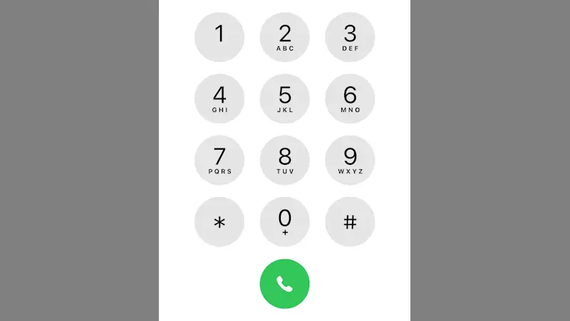 iPhoneアプリ→電話→キーパッド