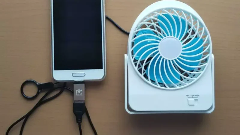 スマホで扇風機