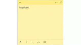 Windows 10→Sticky Notes