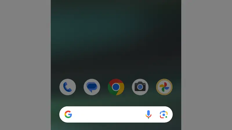 Pixel→ホーム→Google検索バー