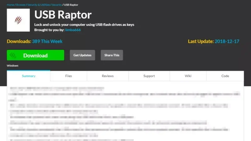 Web→USB Raptor→Download