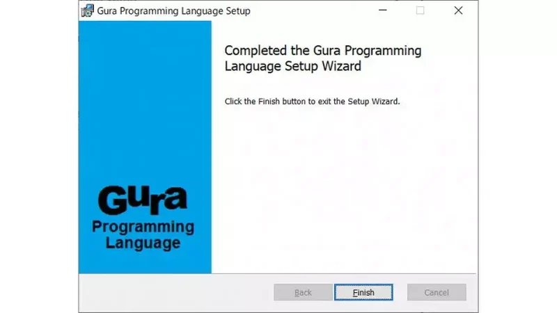 Windows 10→インストール→Gura Programming Language