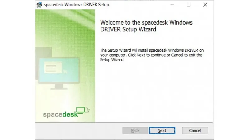 Windows 10→インストール→spacedesk