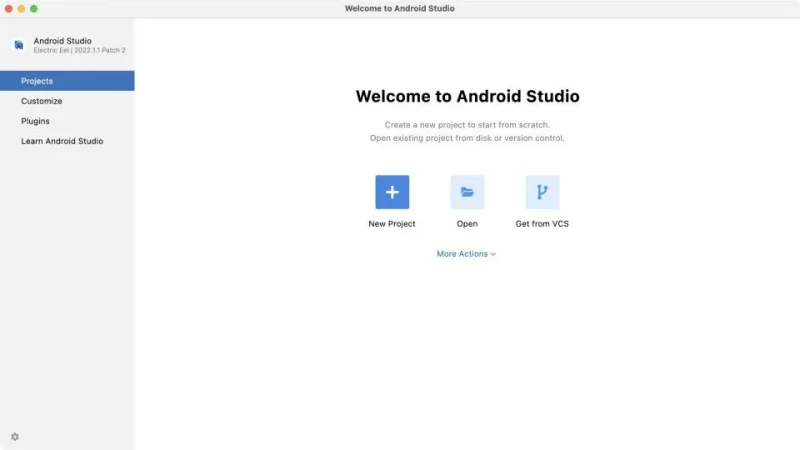 Macアプリ→Android Studio