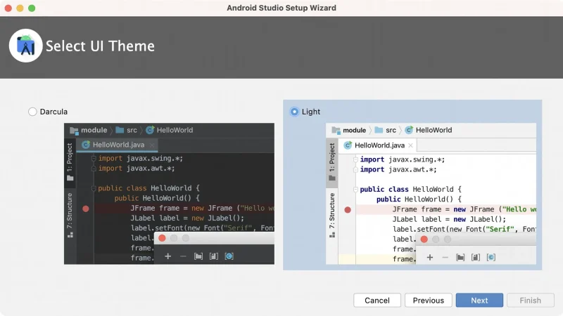 Macアプリ→インストール→Android Studio