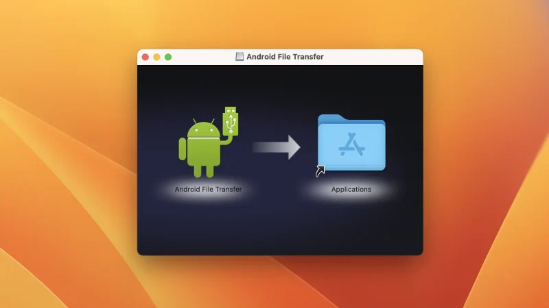 Mac→インストール→Android File Transfer