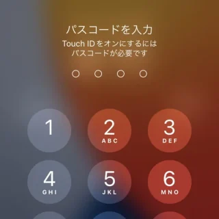 iPhone→パスコード