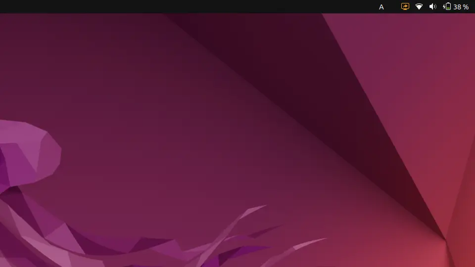 Ubuntu→デスクトップ→ステータスバー