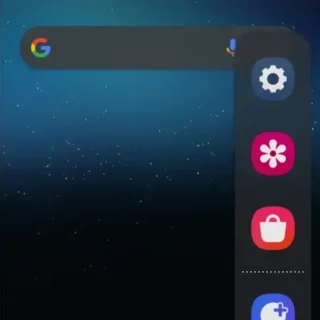 Galaxy→ホーム画面→エッジパネル→表示