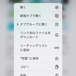 iPhone→Safari→画像→メニュー