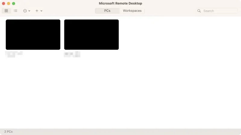 Macアプリ→Microsoft Remote Desktop