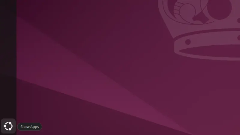 Ubuntu 24.04 LTS→デスクトップ→Dock→Show Apps