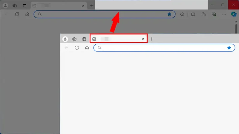 Windows 11→Microsoft Edge→タブの移動