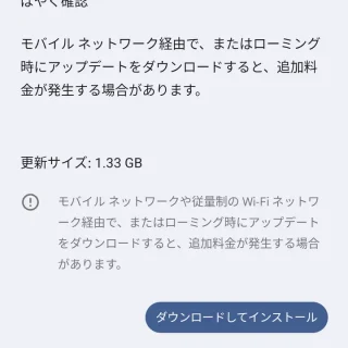 Pixel→設定→システム→ソフトウェアのアップデート→システムアップデート利用可能