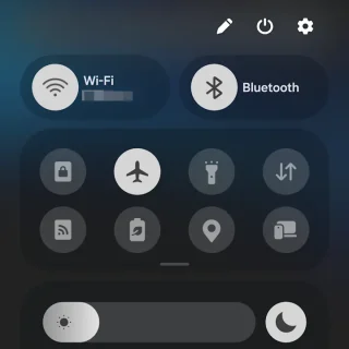 Galaxy→クイック設定パネル