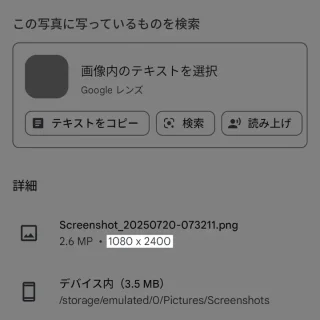 Androidアプリ→Googleフォト→写真→メニュー