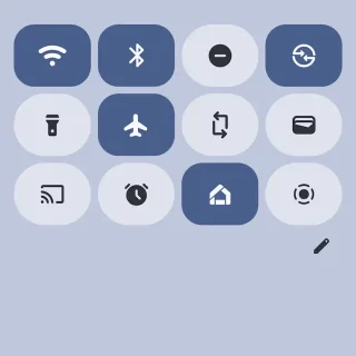 Androidスマートフォン→クイック設定ツール