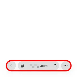 iPhoneアプリ→Safari→コンパクト→アドレスバー