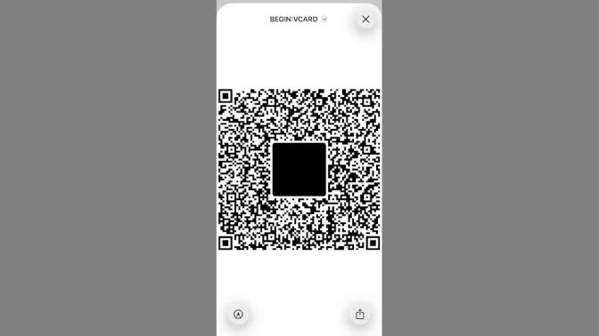 iPhone→iOSアプリ→ショートカット→ライブラリ→QRコードを作成する→QRコード