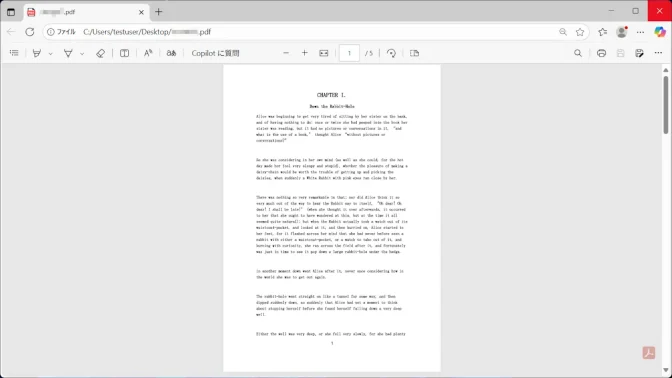 Windows 11→Microsoft Edge→PDF