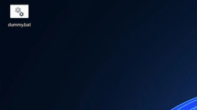 Windows 11→デスクトップ→dummy.bat