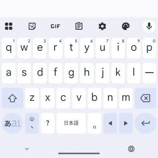 Androidアプリ→Gboard→QWERTYキーボード