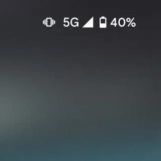 Androidスマートフォン→ステータスバー→5G