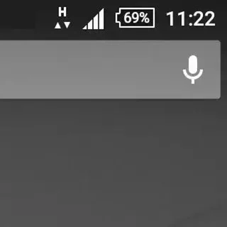 Androidスマートフォン→ステータスバー→3G HSDPA