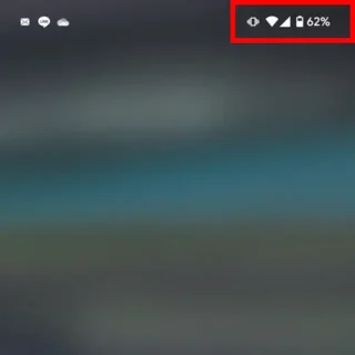 Androidスマートフォン→ステータスバー→システムアイコン