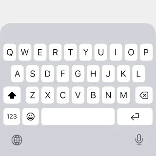 iPhoneアプリ→IME→キーボード→QWERTY