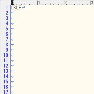 Windows 11→サクラエディタ→改行コード→CRLF
