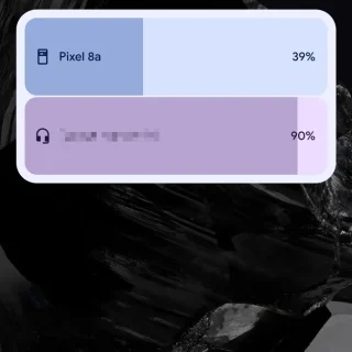 Androidスマートフォン→ホーム画面→ウィジェット→バッテリー