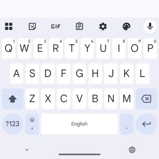 Androidアプリ→Gboard→英語キーボード