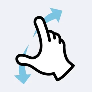 ジェスチャ→ピンチアウト