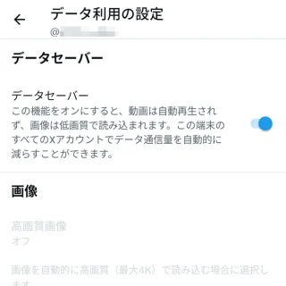 X（Twitter）→設定→アクセシビリティ、表示、言語→データ利用の設定