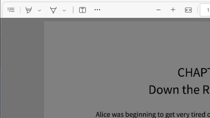 Windows 11→Microsoft Edge→PDFファイル→ツールバー→描画
