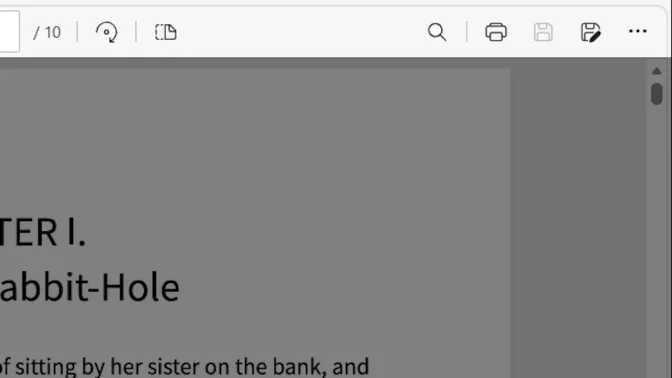 Windows 11→Microsoft Edge→PDFファイル→ツールバー→保存