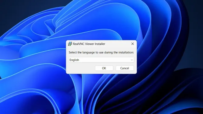 Windows 11→インストール→RealVNC Viewer→言語の選択