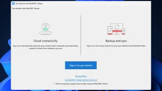 Windows 11→RealVNC→Get started with RealVNC Viewer