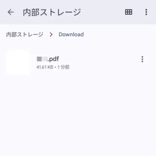 Androidアプリ→Files by Google→内部ストレージ→Download