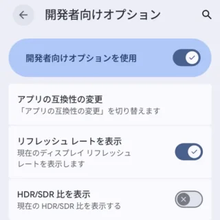 Androidスマートフォン→設定→システム→開発者向けオプション→デバッグ
