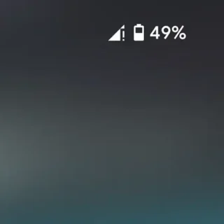 Google Pixel→ステータスバー→SIMなし