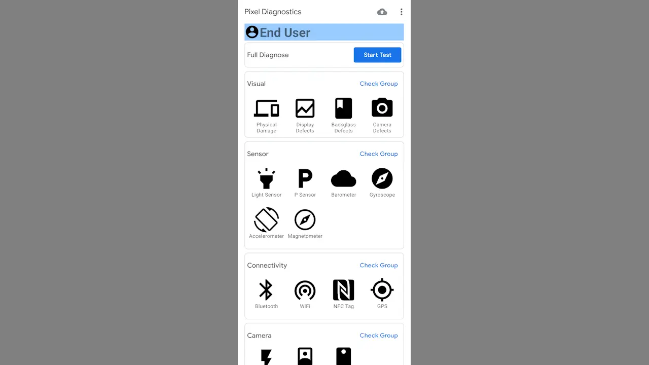 Google Pixelの「診断アプリ」を起動する方法
