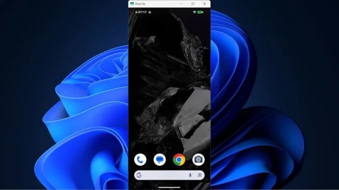 Windows 11→scrcpy→Pixel 8a
