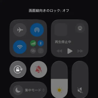 iPhone→コントロールセンター→画面縦向きのロック→オフ