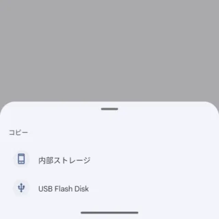 Androidアプリ→Files by Google→内部ストレージ→ファイル→選択済み→コピー→ストレージの選択