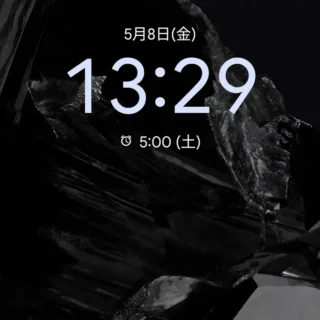 Androidスマートフォン→ホーム画面→時計ウィジェット