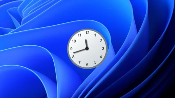 Windows 11→GadgetPack→時計