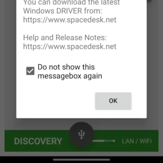 Androidアプリ→spacedesk→IMPORTANT INFO: